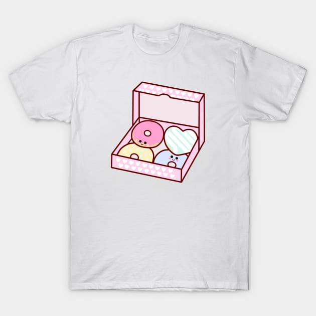 Kawaii Donuts T-Shirt by ArtsyDecals